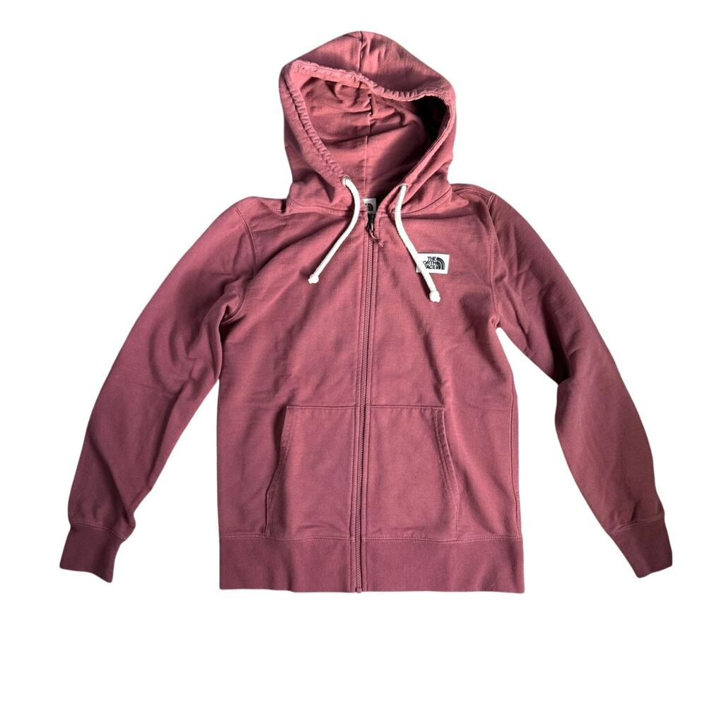 The North Face Women Maroon Full Zip Hoodie Size S